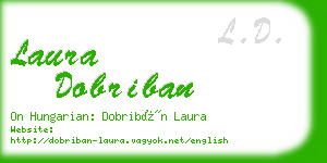 laura dobriban business card